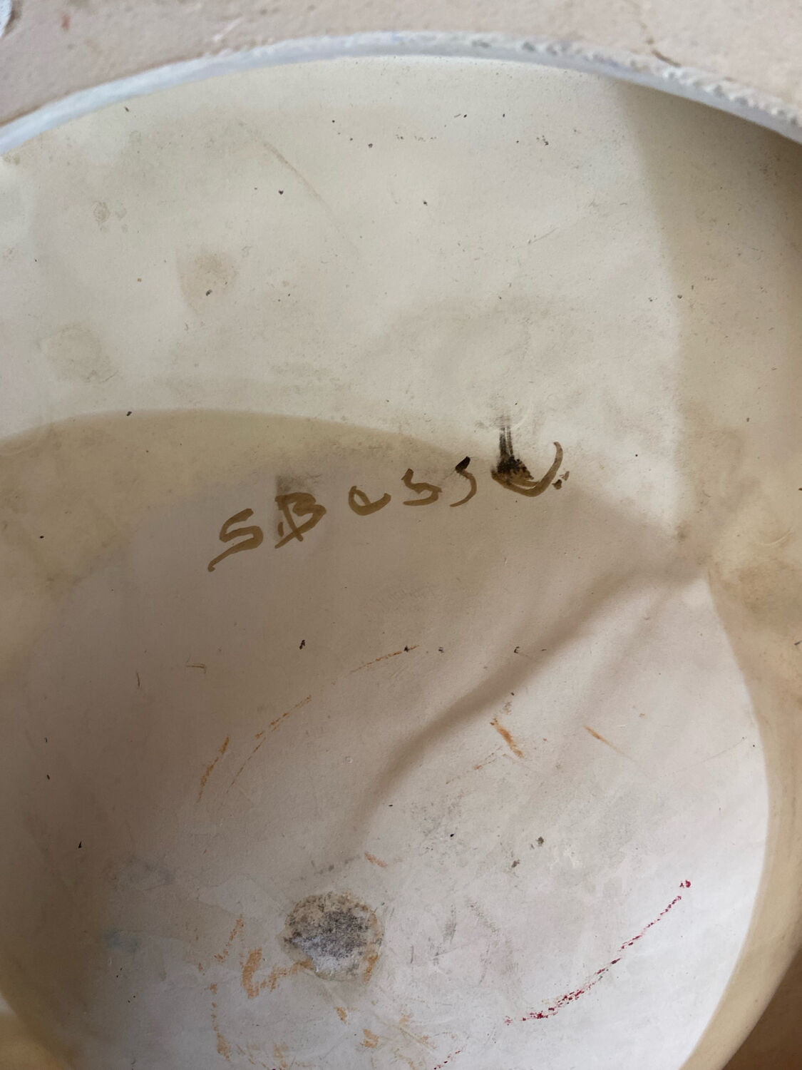 Vintage Black Cracked Ceramic Octagonal Ashtray S. BESSY