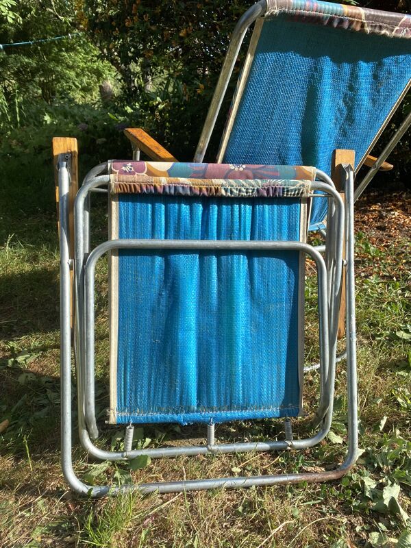 Chaises de camping pliantes années 70 , chaises de jardin terrasse