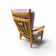 "Edouard" armchair in oak by Guillerme & Chambron for Your Home