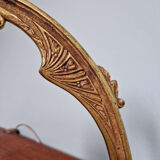 Lampe de bureau art déco en bronze et verre marmoréen, frères Muller, 1920