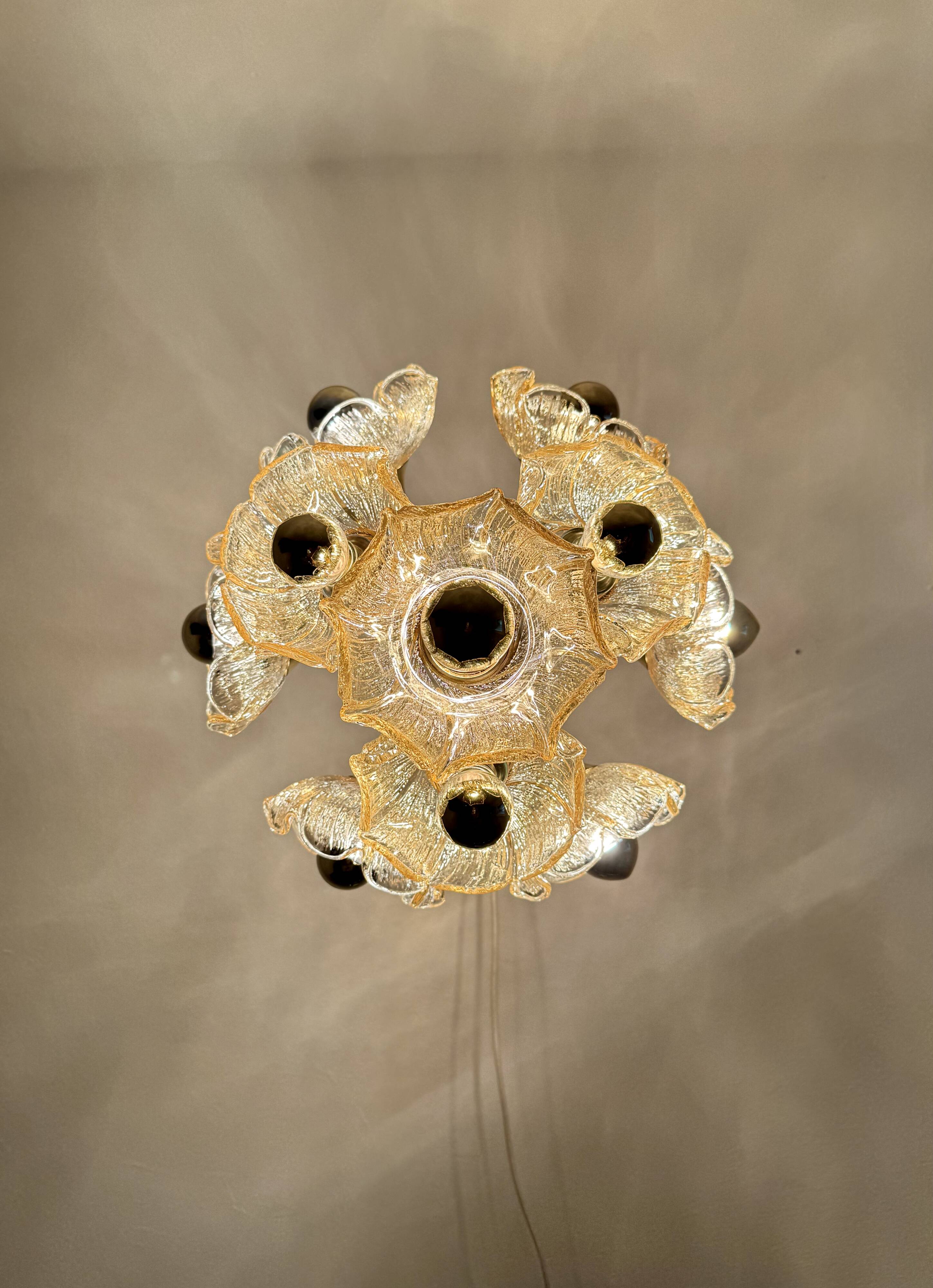 Floral Glass Chandelier