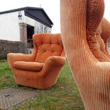 Pair of Steiner velvet armchairs