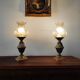 Paire de lampes rétro en laiton