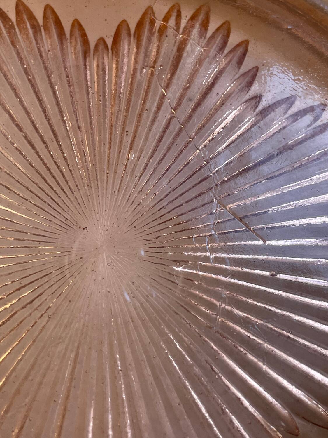 Pink bell, vintage glass, Jeannette