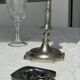 A large silver candlestick holder H23