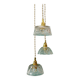 Vintage triple suspension lampshade in glass and cut crystal - collection