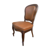 Chaise Louis Philippe en noyer massif