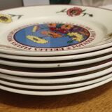 Lunéville 7 assiettes plates La potasse par Hansi