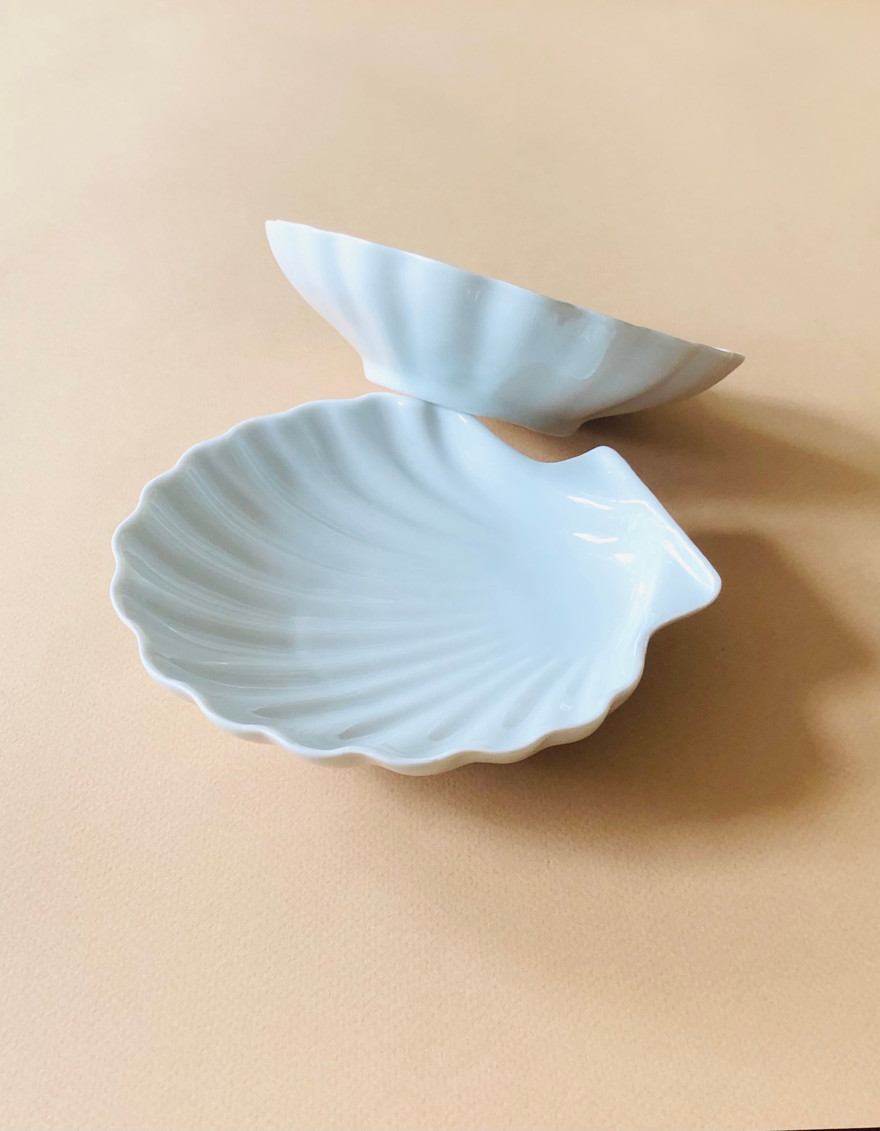 Empty-pocket porcelain shell cup