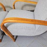 Fauteuils en hêtre par Karel Kozelka & Antonin Kropacek années 1940