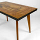 Table basse africaine en bois marqueté, vers 1960
