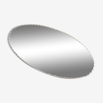 Oval beveled mirror 50x25cm