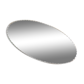 Oval beveled mirror 50x25cm