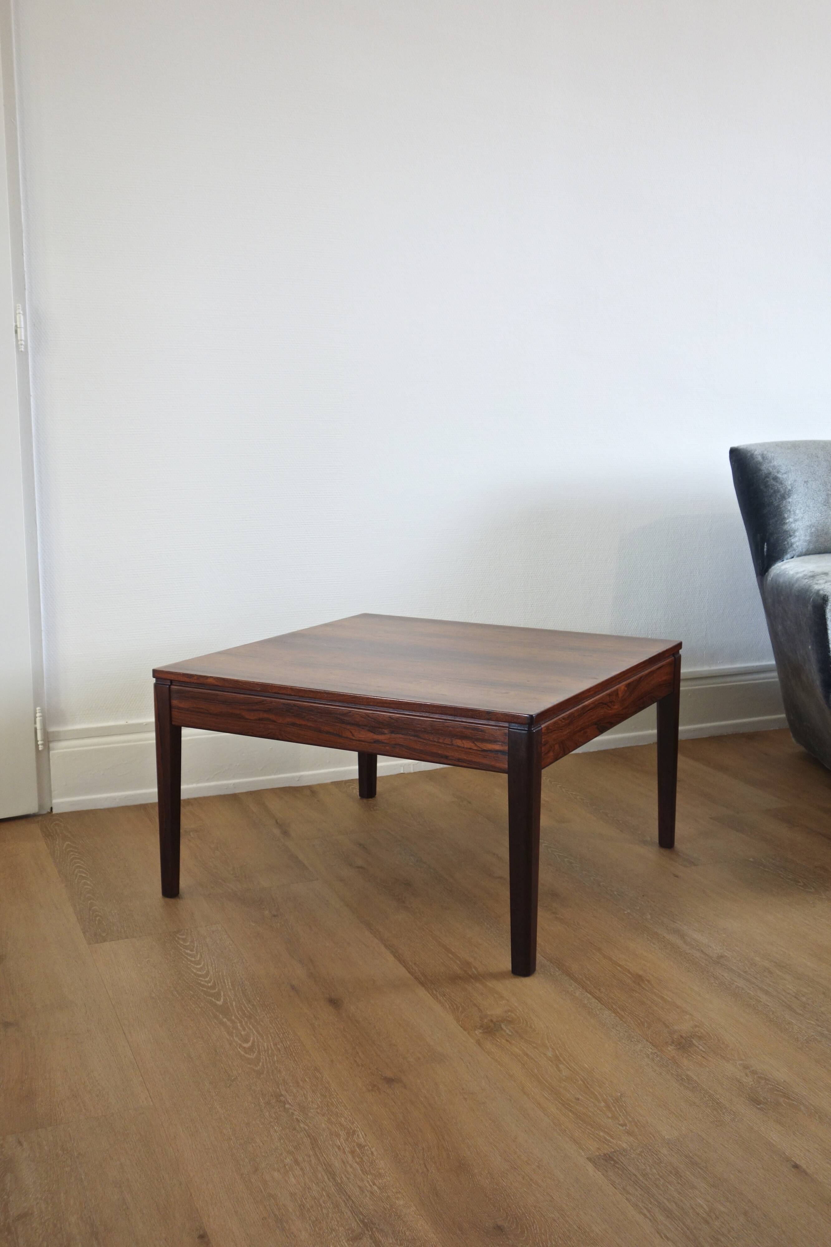Scandinavian side table in rosewood, Denmark 1960s.