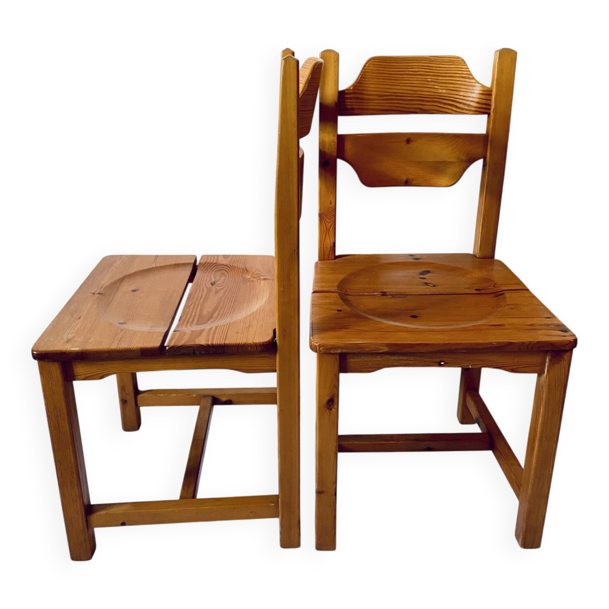 Paire chaises brutalistes