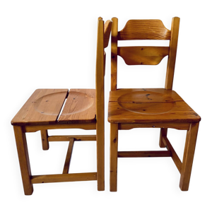 Paire chaises brutalistes