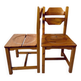 Paire chaises brutalistes