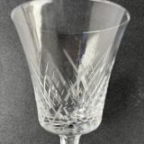 4 carved crystal wine glasses