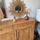 Vintage sun mirror - Rattan mirror