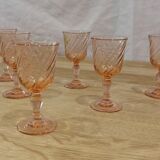 Set of 6 Luminarc Rosaline liqueur/port glasses
