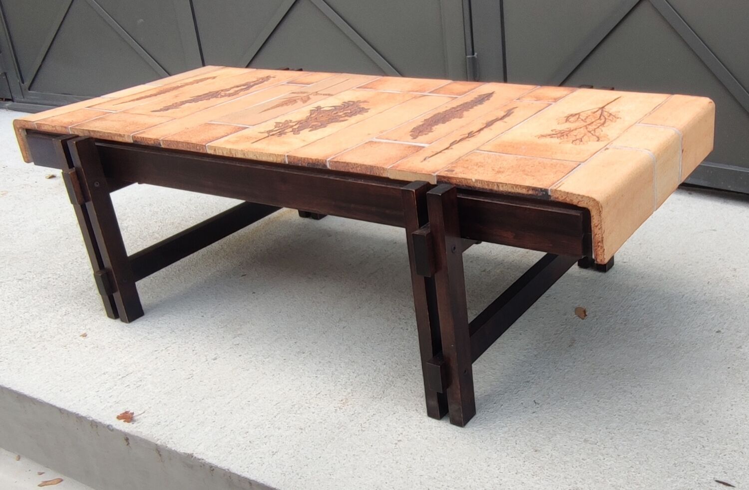 Roger Capron Vallauris ceramic coffee table herbarium decor