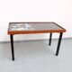 Side table/plant stand in 60s/70s style, made of teak, retro/vintage style.