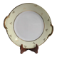 Cream and golden cake dish Limoges porcelain 50s