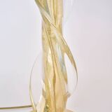 Vintage Murano glass table lamp with gold glitter