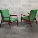 Pair of green armchairs by Jiri Jiroutek for Interier Praha 1960