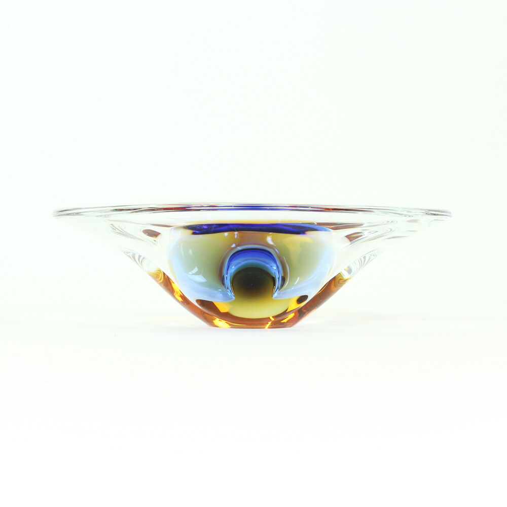 Art Glass Bowl by Frantisek Zemek for Sklarna Mstisov, 1960s
