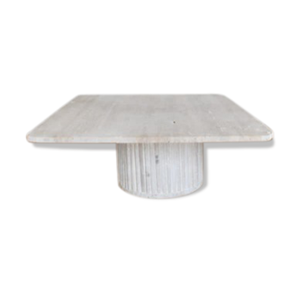 Table basse carrée Kalia en travertin naturel 80x80cm