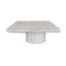 Table basse carrée Kalia en travertin naturel 80x80cm