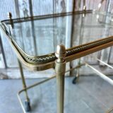 Desserte en laiton et verre, 1970