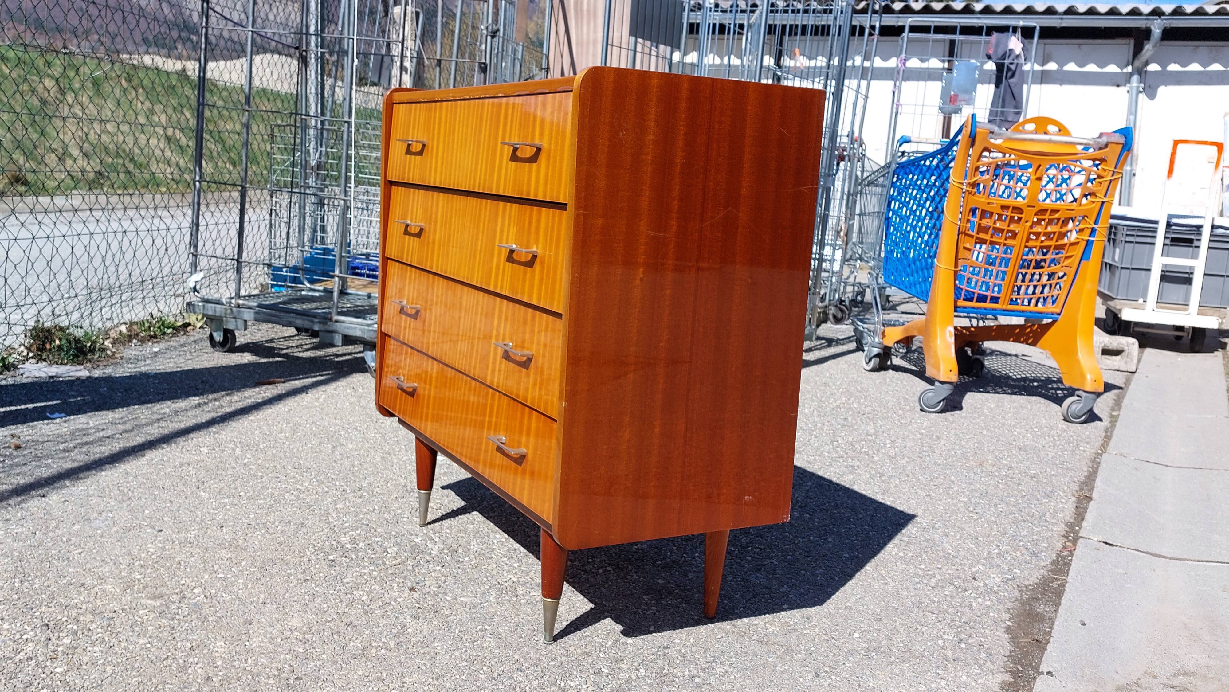 Vintage chest of drawers 60s 4 drawers