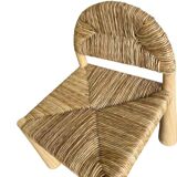 Solid wood chair with conical legs