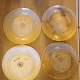 Old barbotine plates from the Orchies factory