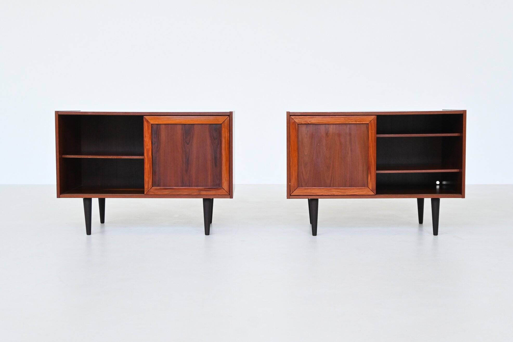 Pair of IB Kofod-Larsen cabinets in rosewood, Faarup, Denmark 1960.