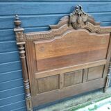 Antique headboard in solid oak