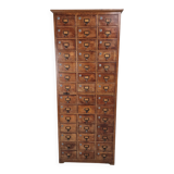 Armoire d'apothicaire ou d'archives industrielle hollandaise en chêne, vers 1900