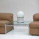 White table lamp in white opaline glass 1970s