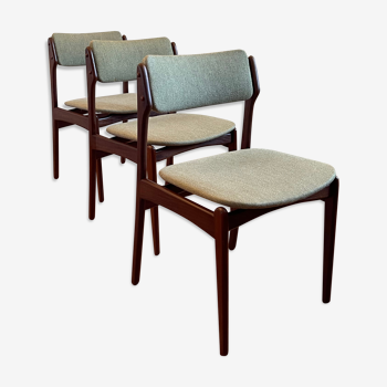 Chaises scandinaves en teck par le designer danois Erik Buch 1960