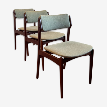 Scandinavian teak chairs by Danish designer Erik Buch 1960