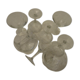 Set of 10 crystal champagne cups
