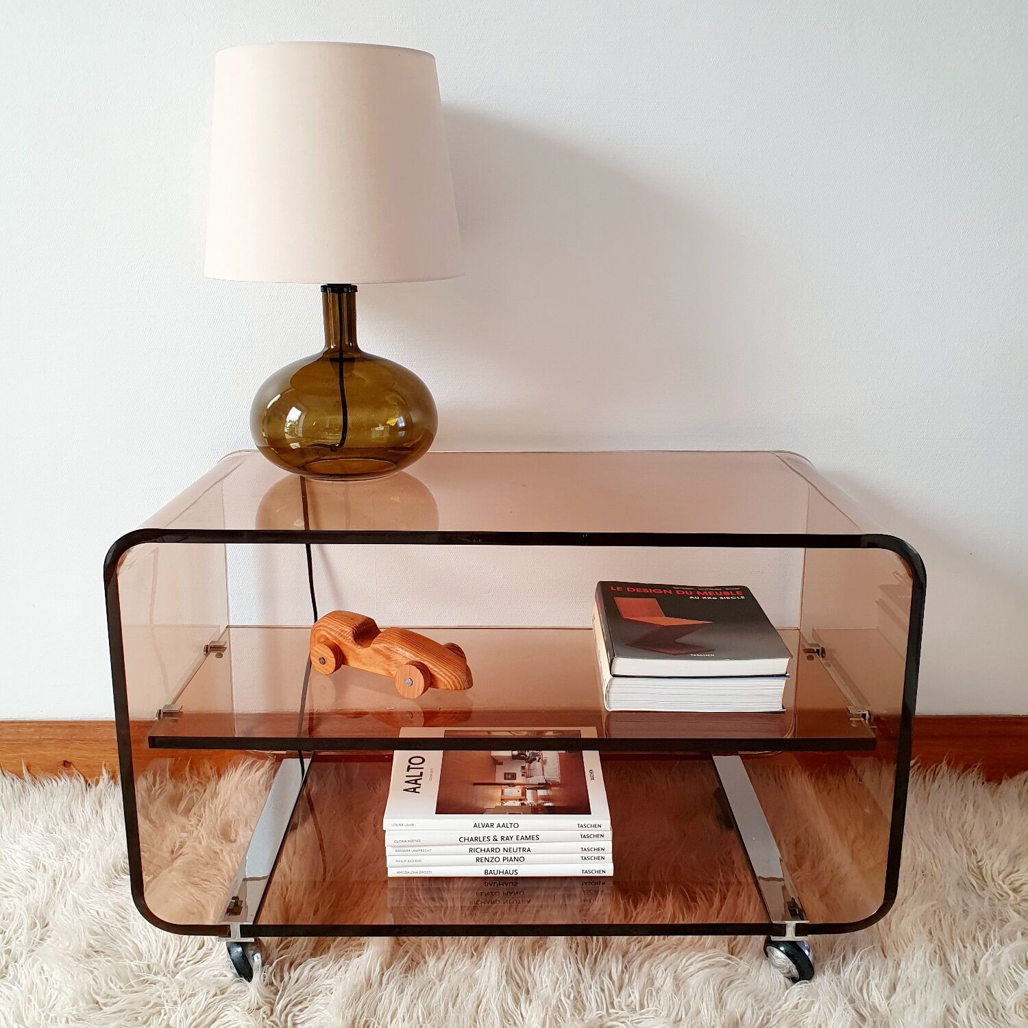 Smoked plexi furniture Michel Dumas
