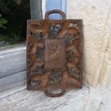 Plateau en bois ajouré motifs feuilles