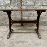 Thonet bar bar troquet bistro table in curved wood and brass 1930