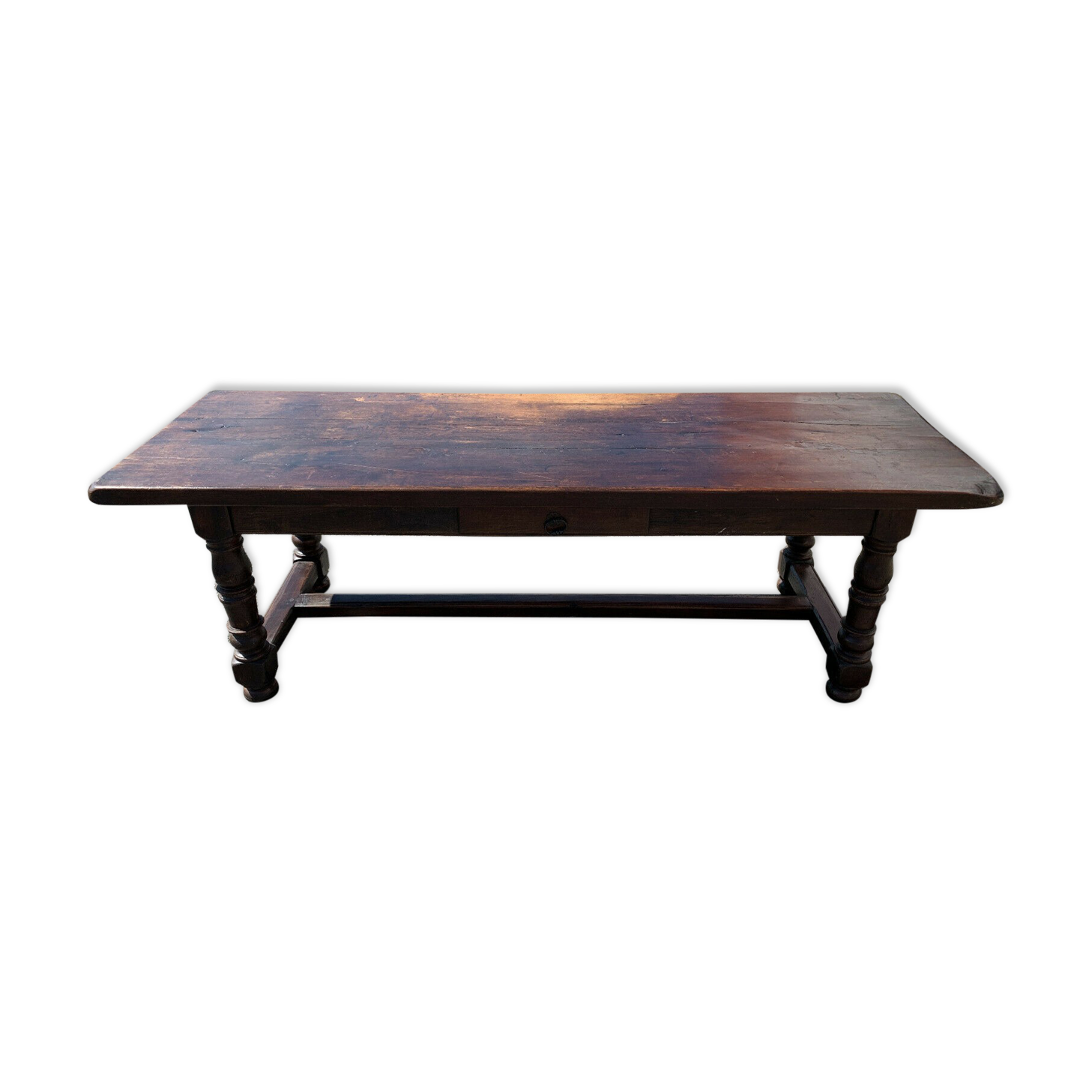 Table de ferme louis xiii en chêne massif vers 1900