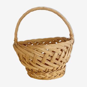 Vintage natural wicker basket