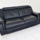 Contemporary black leather sofa