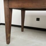 Solid walnut farmhouse table with spindle legs
